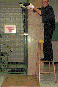 Side drop shock test demonstration